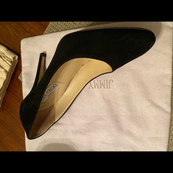 Jimmy Choo Black Suede Pumps - Picture 7 of 15